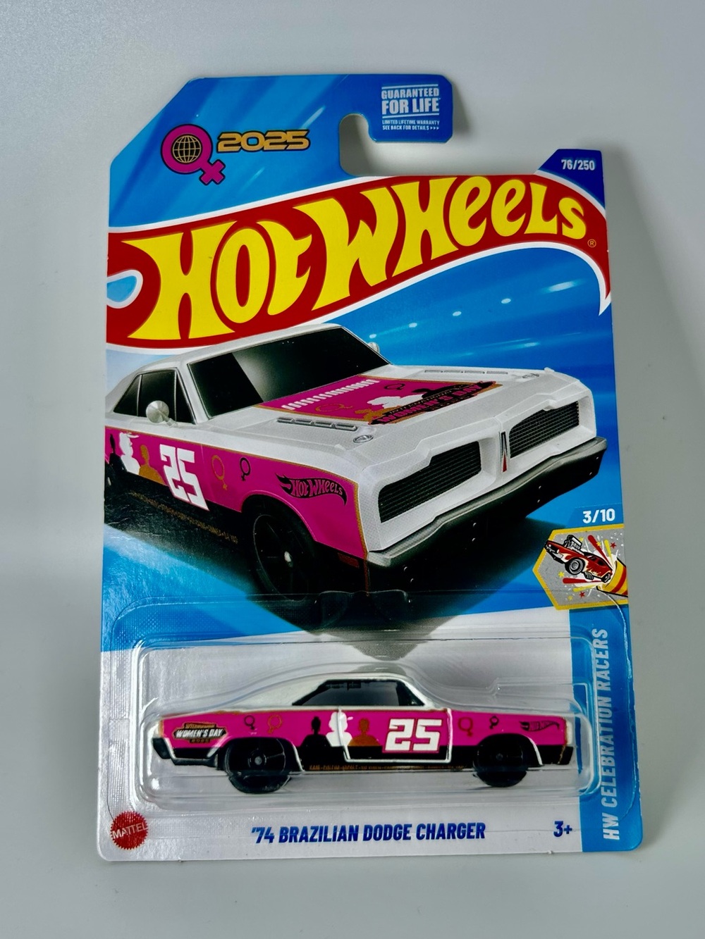 Hot Wheels '74 Brazilian Dodge Charger Pink 2025 76/250 HW Celebration Racers